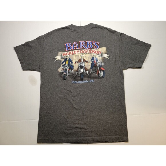 Harley Davidson Founding Fathers On Motorcycles‎ Shirt Mens Size L Philadelphia - Picture 1 of 6